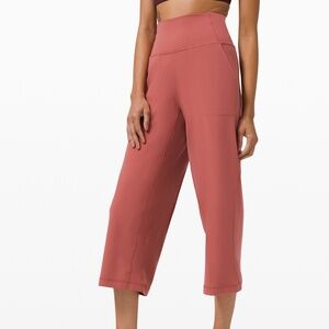 Lululemon Align Wide Leg Crop 23", Soft Cranberry, Size: 4